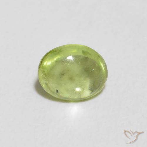 0.66ct 天然 亮绿色 榍石, 椭圆形, 透明