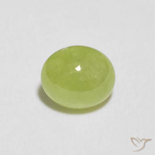 0.85ct 天然 亮绿色 榍石, 椭圆形, 透明