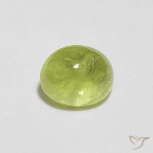 1.32ct 天然 黄绿色 榍石, 椭圆形, 透明