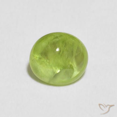 1.08ct 天然 中绿色 榍石, 椭圆形, 透明