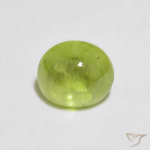 1.74ct 天然 中绿色 榍石, 椭圆形, 透明