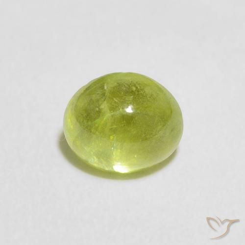 1.23ct 天然 中绿色 榍石, 椭圆形, 透明
