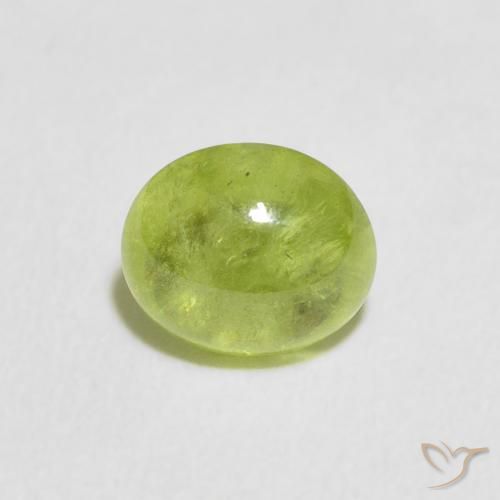0.65ct 天然 中绿色 榍石, 椭圆形, 透明