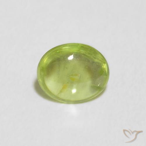 0.68ct 天然 中绿色 榍石, 椭圆形, 透明