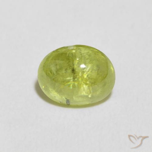 1.06ct 天然 浅土绿 榍石, 椭圆形, 透明