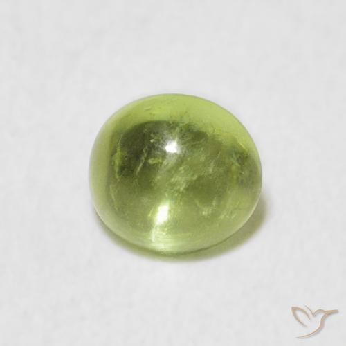 0.96ct 天然 充满活力的绿色 榍石, 椭圆形, 透明