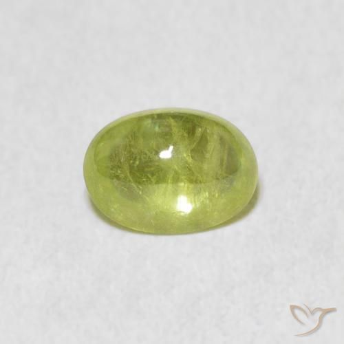 1.40ct 天然 青柠绿 榍石, 椭圆形, 透明