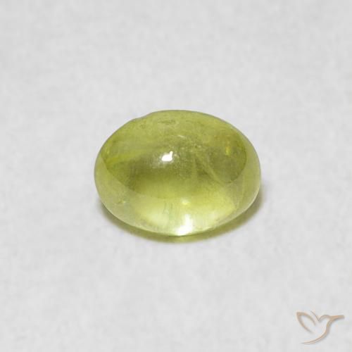 0.77ct 天然 青柠绿 榍石, 椭圆形, 透明