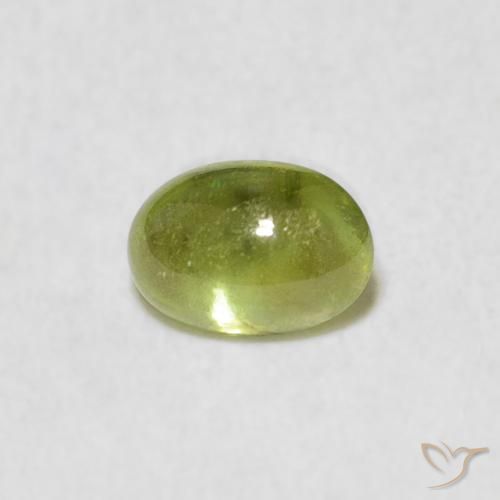 0.87ct 天然 黄绿色 榍石, 椭圆形, 透明