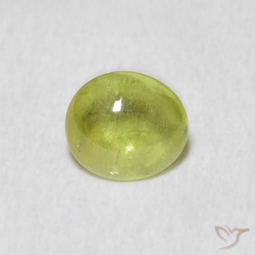 1.00ct 天然 青柠绿 榍石, 椭圆形, 透明