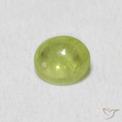 0.68ct 天然 青柠绿 榍石, 椭圆形, 透明