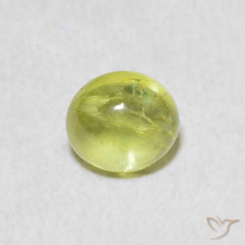 1.08ct 天然 青柠绿 榍石, 椭圆形, 透明