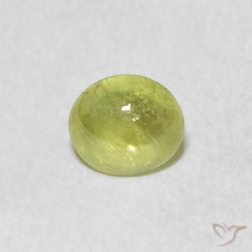 0.91ct 天然 青柠绿 榍石, 椭圆形, 透明