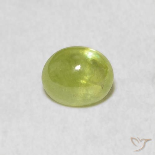 0.84ct 天然 青柠绿 榍石, 椭圆形, 透明