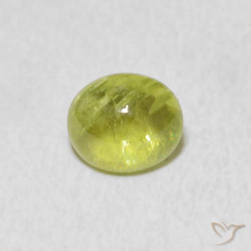1.22ct 天然 青柠绿 榍石, 椭圆形, 透明