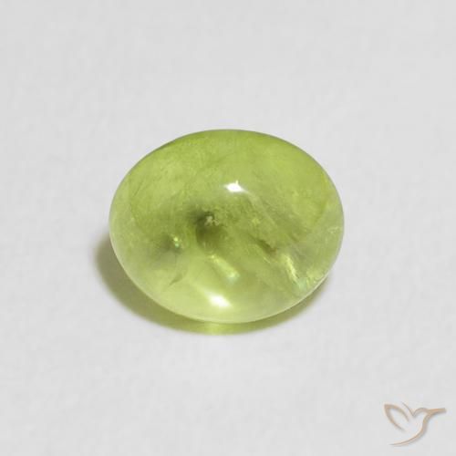 1.07ct 天然 活泼的黄绿色 榍石, 椭圆形, 透明