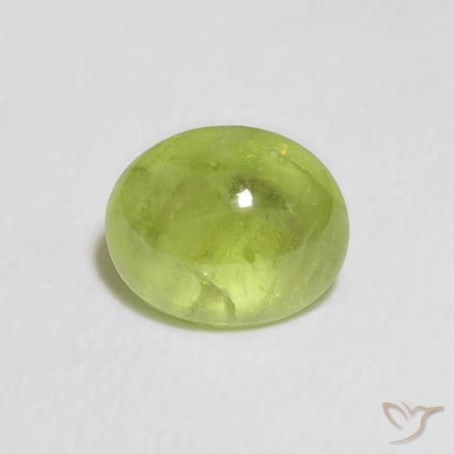 1.04ct 天然 充满活力的绿色 榍石, 椭圆形, 透明