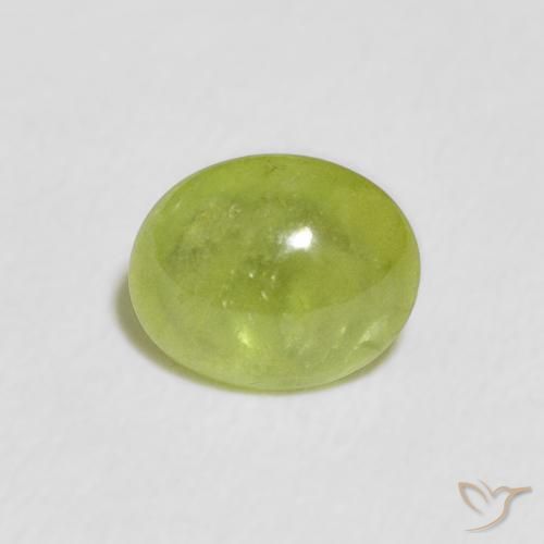 1.15ct 天然 充满活力的绿色 榍石, 椭圆形, 透明