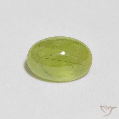 1.91ct 天然 橄榄绿色 榍石, 椭圆形, 透明