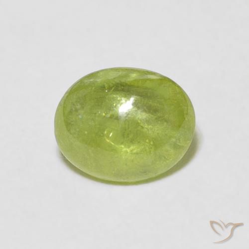 1.10ct 天然 青柠绿 榍石, 椭圆形, 透明