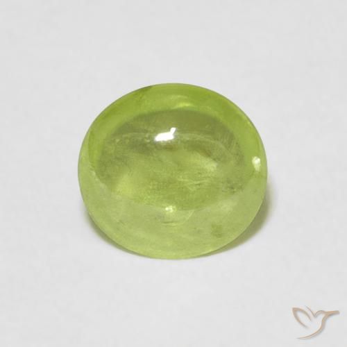 0.80ct 天然 充满活力的绿色 榍石, 椭圆形, 透明