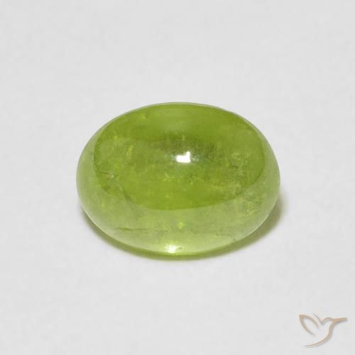 1.41ct 天然 中绿色 榍石, 椭圆形, 透明