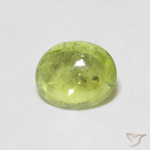 0.61ct 天然 中绿色 榍石, 椭圆形, 透明
