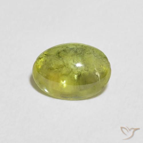 1.10ct 天然 温暖的森林绿 榍石, 椭圆形, 透明