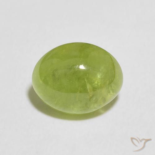 2.03ct 天然 中绿色 榍石, 椭圆形, 透明