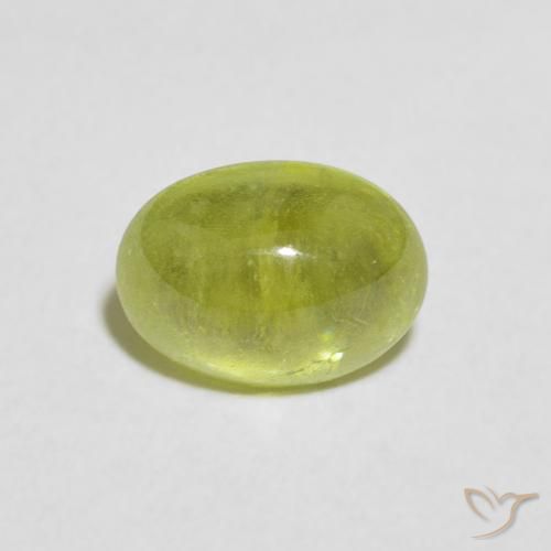 1.86ct 天然 橄榄绿色 榍石, 椭圆形, 透明