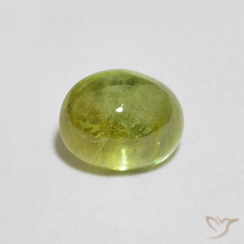 1.09ct 天然 橄榄绿色 榍石, 椭圆形, 透明