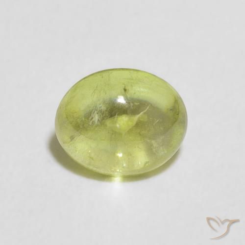 1.19ct 天然 青柠绿 榍石, 椭圆形, 透明