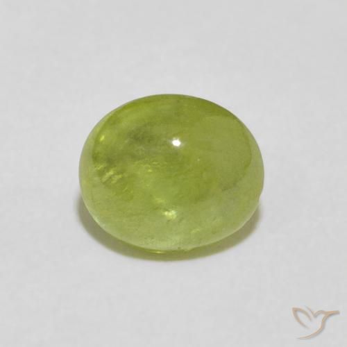 1.57ct 天然 橄榄绿色 榍石, 椭圆形, 透明
