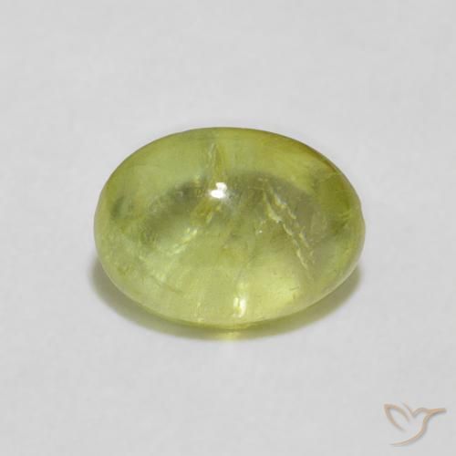 1.86ct 天然 浅绿色 榍石, 椭圆形, 透明