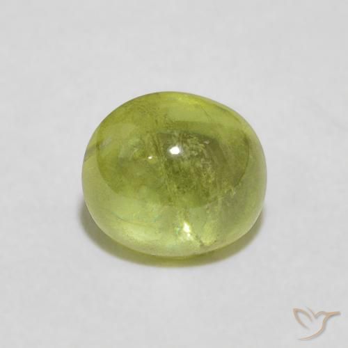 1.17ct 天然 黄绿色 榍石, 椭圆形, 透明