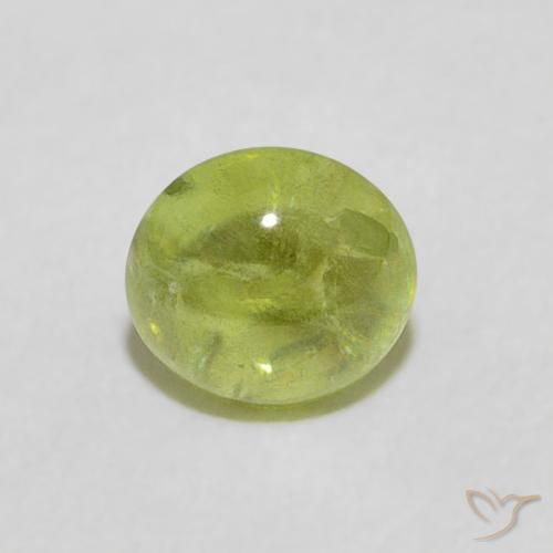 0.76ct 天然 充满活力的绿色 榍石, 椭圆形, 透明