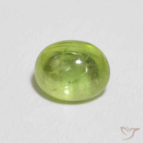 0.81ct 天然 充满活力的绿色 榍石, 椭圆形, 透明