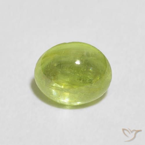 0.72ct 天然 中绿色 榍石, 椭圆形, 透明