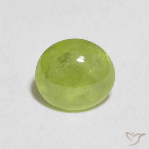 1.19ct 天然 充满活力的绿色 榍石, 椭圆形, 透明