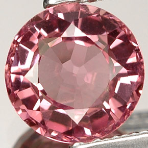 1.13克拉天然粉色尖晶石，圆形切割，6.46毫米，VS