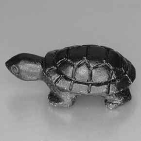 23.03克拉天然黑色尖晶石，异形，25.6×14毫米，不透明