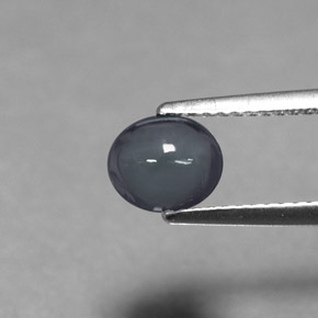 1.32克拉天然灰色尖晶石，椭圆形切割，7×6毫米，透明