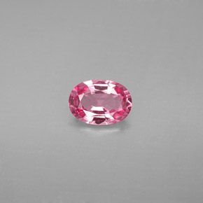 0.80克拉天然粉色尖晶石，椭圆形切割，7.1×5.1毫米，VVS-VS