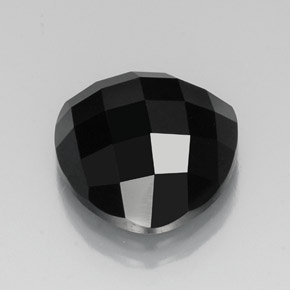 12.04克拉天然黑色尖晶石，三角形，13.9×13.9毫米，不透明