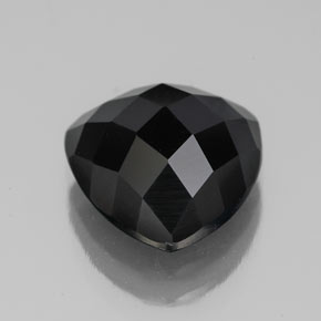 4.21克拉天然黑色尖晶石，三角形，10.1×9.8毫米，不透明