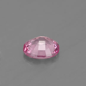 0.85克拉天然粉色尖晶石，椭圆形切割，6.6×5.7毫米，VS