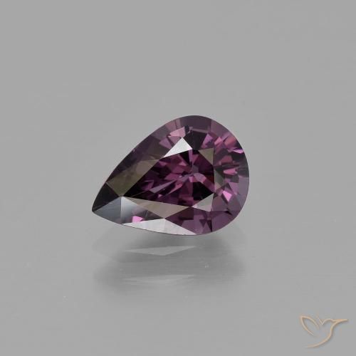 1.10ct 天然 暗紫色 尖晶石, 梨形, VVS