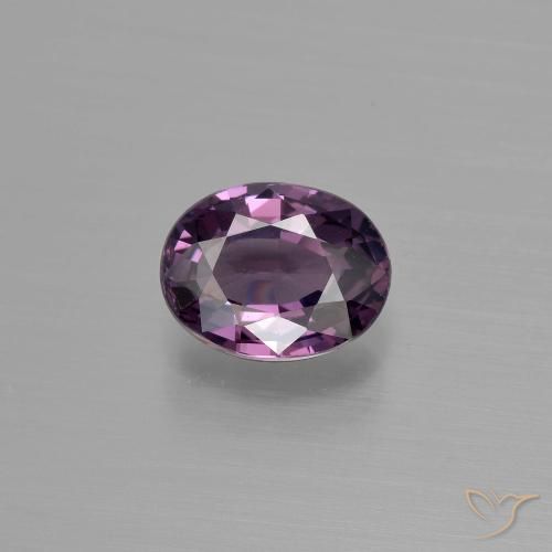 1.17ct 天然 暗紫色 尖晶石, 椭圆形, VVS