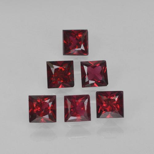 0.88天然红色尖晶石，方形，3×3毫米，VVS-VS