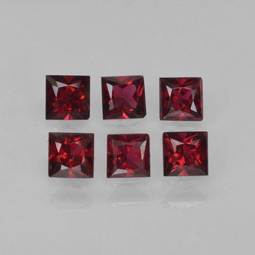 0.88天然红色尖晶石，方形，3×3毫米，VVS-VS